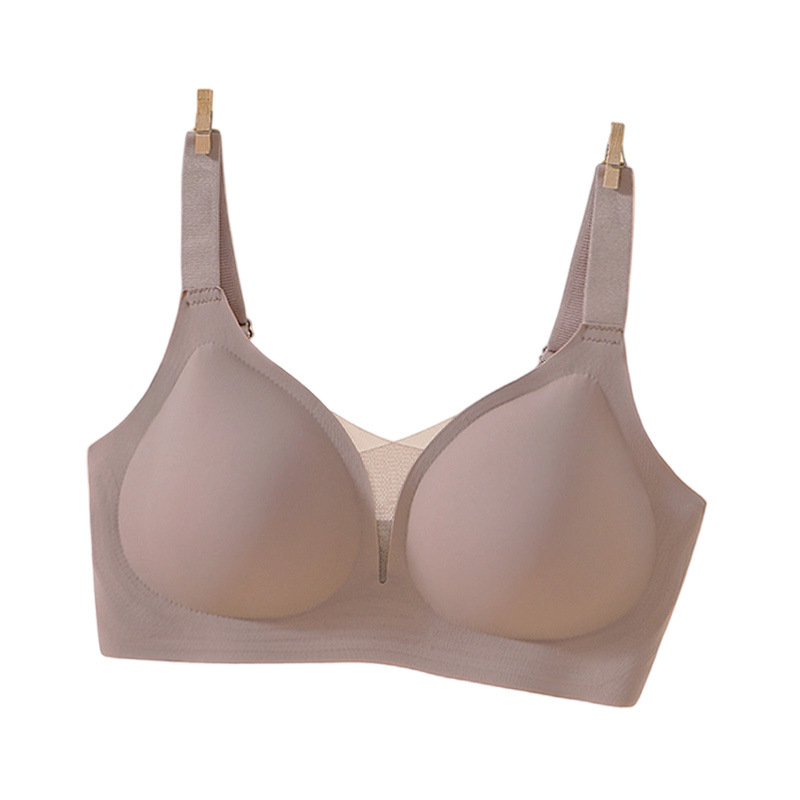Bešavni push-up grudnjak s dubokim V, mekana podrška, 3/4 košarice