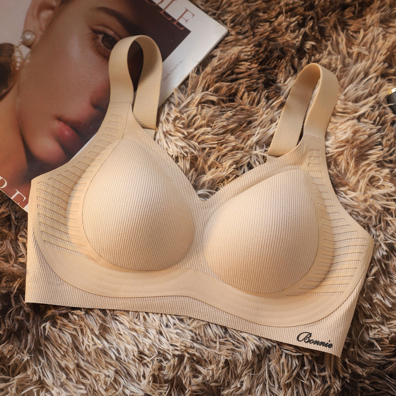 Sutien fără cusături pentru mărime mare, 3/4 cupă, cupă subțire din modal, material modal, nylon