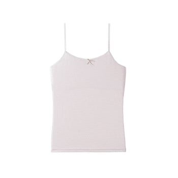 Camisolă pentru fete — material Ice Silk; material principal 90-95% poliester; căptușeală din bumbac 90-95%; cupe fără formă, cu țesătură din bumbac; bretele fixe în dublu; respirabilă, absorbantă de transpirație, confortabilă; pentru vârsta 9-13 ani