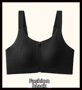 Elöl cipzáras melltartó nagy méretekhez, teljes kosár, emelő hatás, anti-sagging, ultra vékony formázott kosár, nylon belső spandex