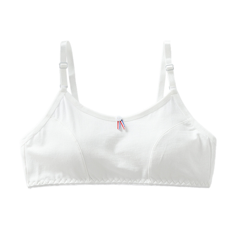 Sutien pentru fete din bumbac, fără sârmă, cupă 3/4, cupă subțire modelată, respirabil și confortabil
