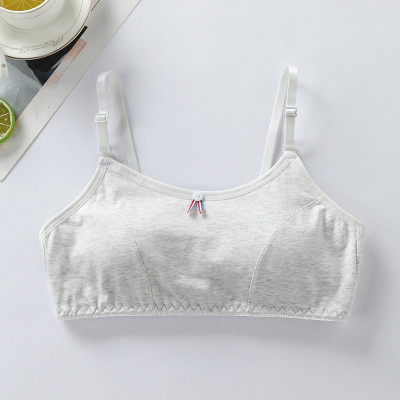 Sutien pentru fete din bumbac, fără sârmă, cupă 3/4, cupă subțire modelată, respirabil și confortabil