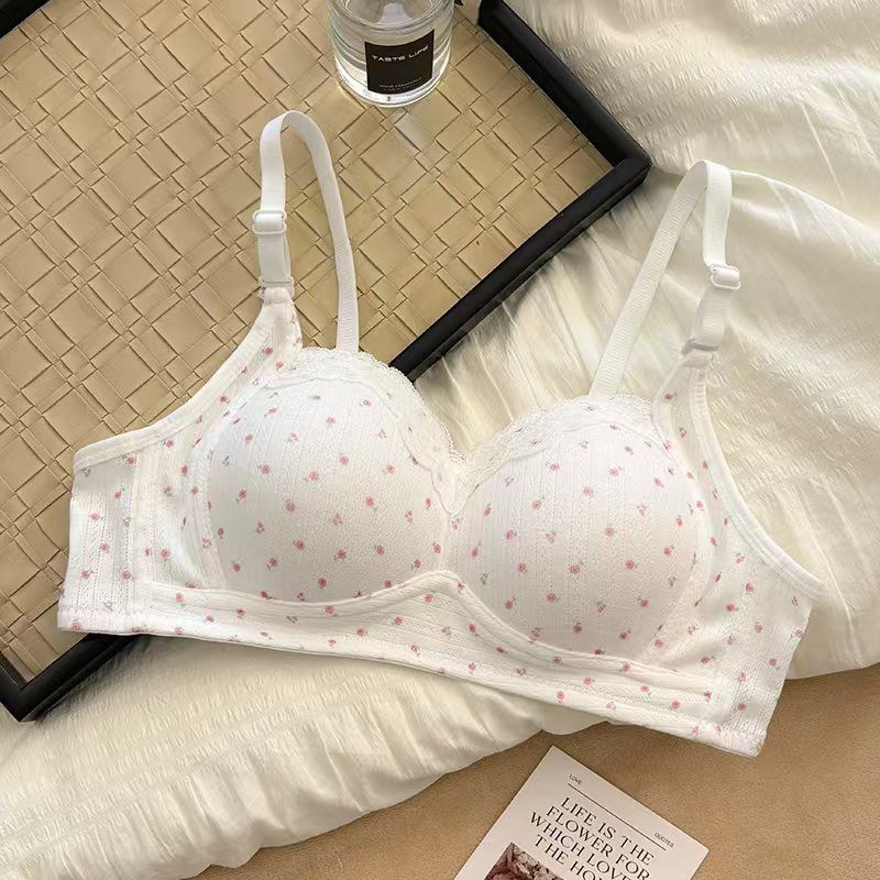 Set sutien — stil japonez, bumbac, cupe 3/4 modelate, bretele detașabile dublu, închidere la spate cu trei rânduri de cârlige