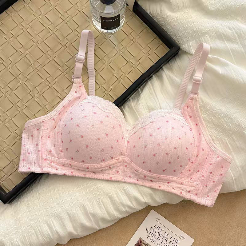 Set sutien — stil japonez, bumbac, cupe 3/4 modelate, bretele detașabile dublu, închidere la spate cu trei rânduri de cârlige