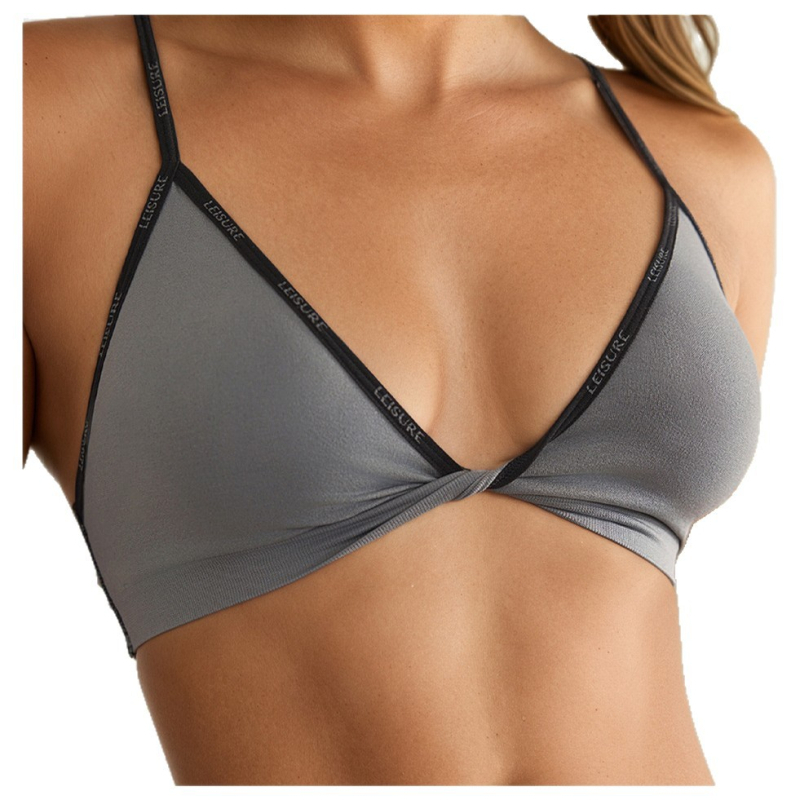 Bezšavnu žensku grudnjicu s košaricom 3/4, bez oblikovanih čašica, otvorena leđa, fiksne dvostruke naramenice, prozračni najlon 90%