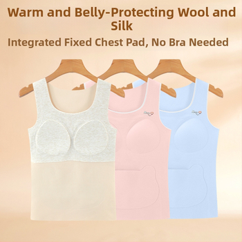 Tüdrukutele talvine termiline vest bez õmblusteta kõhu kaitsega; koostis: 91% polüester, 4,5% elastaan, 2,5% viskoos, 1% villa, 1% moorusilk; 8+ aasta vanustele lastele ja teismelistele (pikkus üle 140 cm)