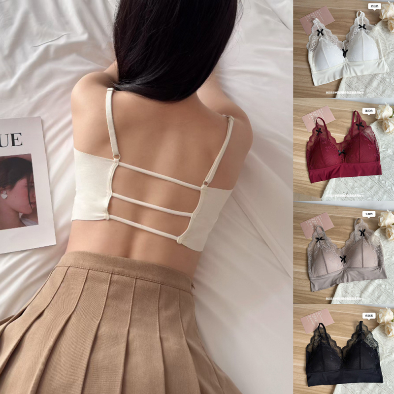 Sutien din nailon fără cusături, fără spate, cu cupe complete — modelat (sus subțire, jos gros) – fără urme