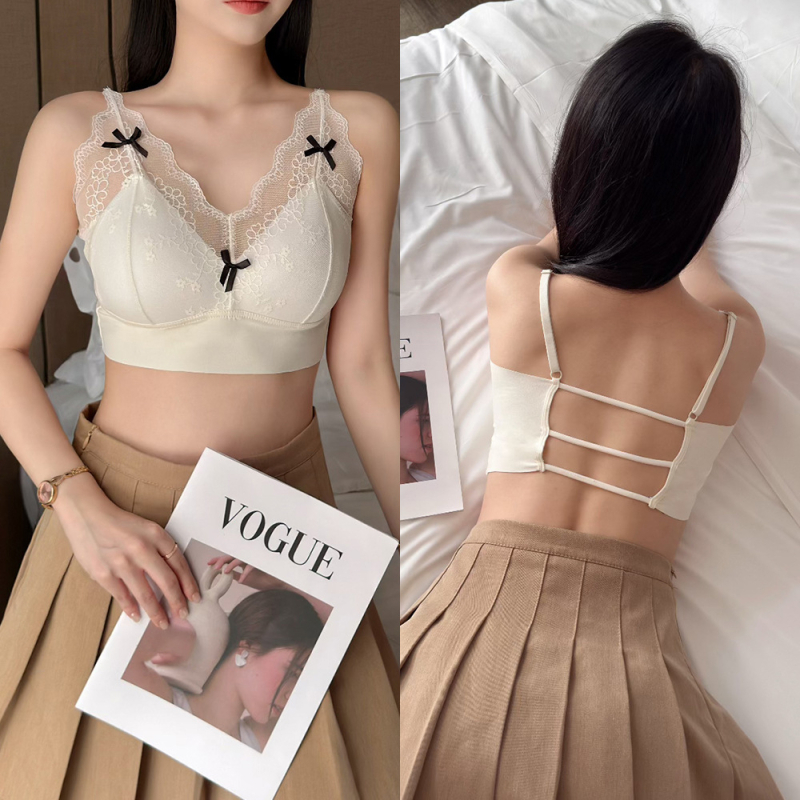 Sutien din nailon fără cusături, fără spate, cu cupe complete — modelat (sus subțire, jos gros) – fără urme