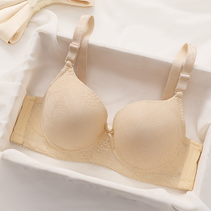 Sutien cu sârmă, efect de adunare și ridicare, susținere laterală pentru sânii laterali, cupe modelatoare subțiri, bretele detașabile duble