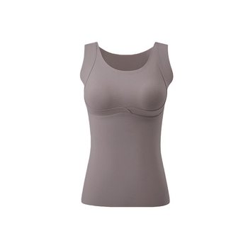 Top fără sutien în stil vestă, cupe fixate, material principal poliester, căptușeală din mătase de mulberry, respirabil