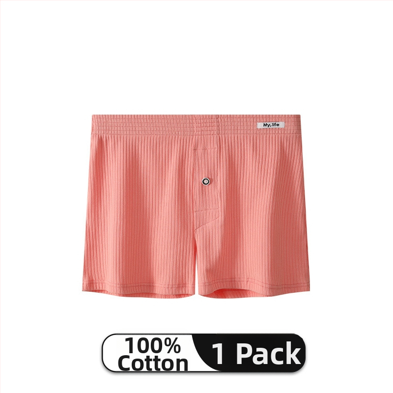 Pánske bavlnené boxerky, stredná výška pásu, pletené, priedušné, jednofarebné