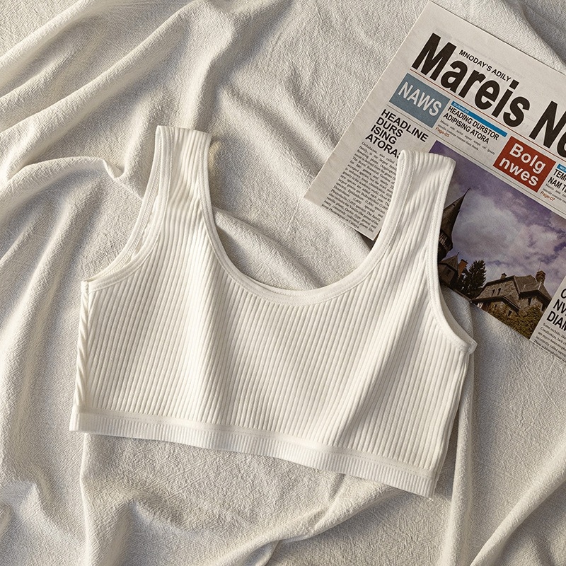 Bustier din bumbac pentru fete, cupă 3/4, cupă subțire modelată, material plăcut pielii