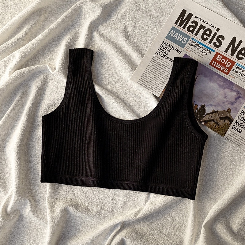 Bustier din bumbac pentru fete, cupă 3/4, cupă subțire modelată, material plăcut pielii