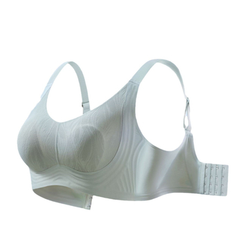  Sutien Push-Up fără cusături, cupe în formă de urechi de iepure, cupă ultra-subțire modelată, bretele fixe dublu, închidere pe spate cu patru rânduri