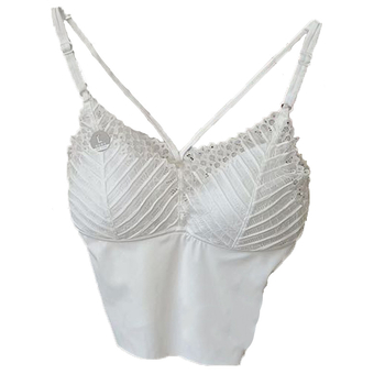 Bezšivni latex grudnjak za žene, bez žice, oblikovane košarice, naramenice Sling-back, prozračan materijal