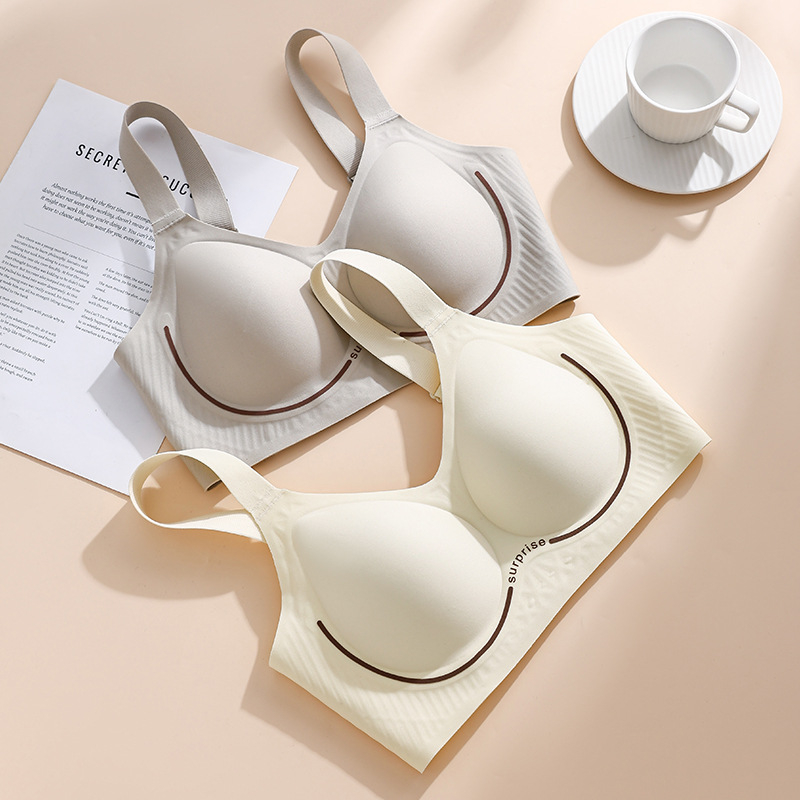 Plus-size bešivni bežični grudnjak s podizanjem i bočnom podrškom, za veliki dekolte, model 2025