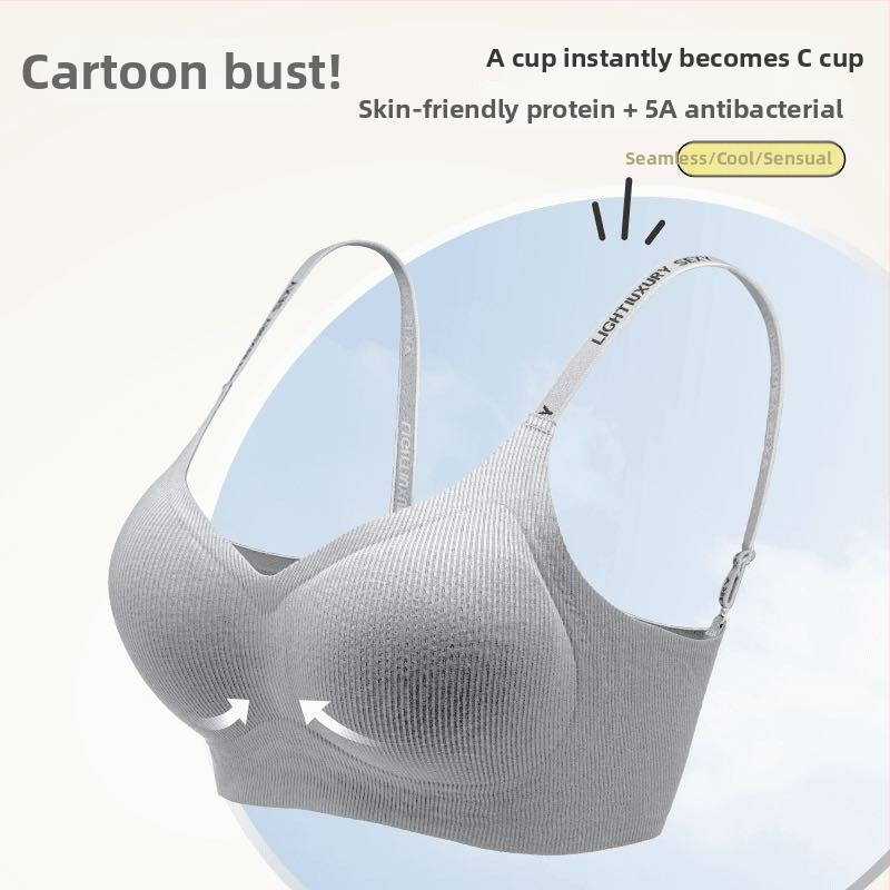 Sutien pentru femei, strângere și susținere superioară, cupe 3/4, material nylon, căptușeală nylon, bretele fixe, fără inele din oțel