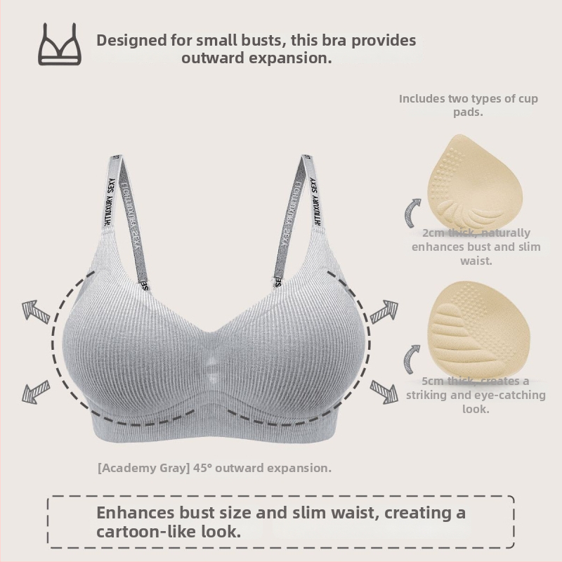 Sutien pentru femei, strângere și susținere superioară, cupe 3/4, material nylon, căptușeală nylon, bretele fixe, fără inele din oțel