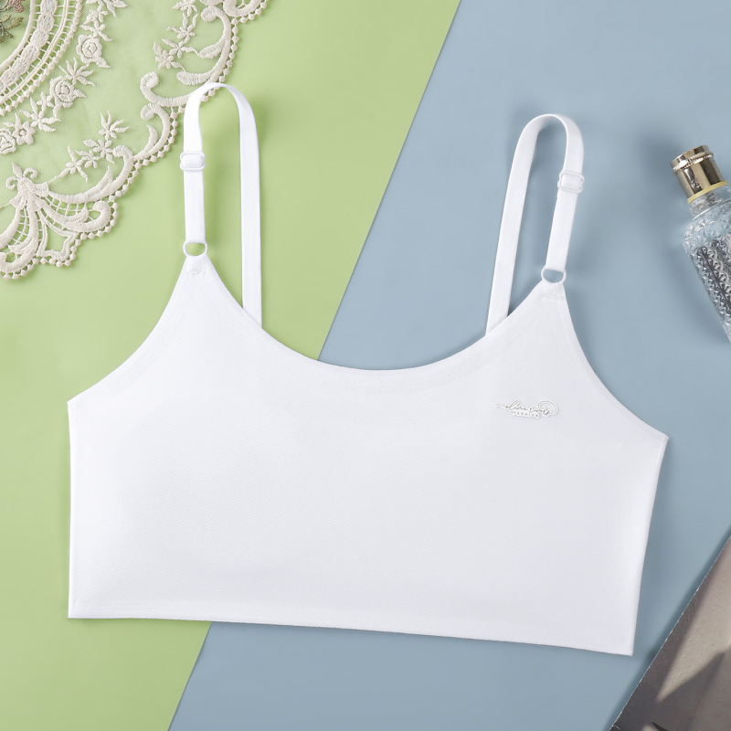 Dječja camisola za djevojčice - najlon, puna šalica, bez kostiju, podesive naramenice, podstava najlonom, prozračna Ice Silk