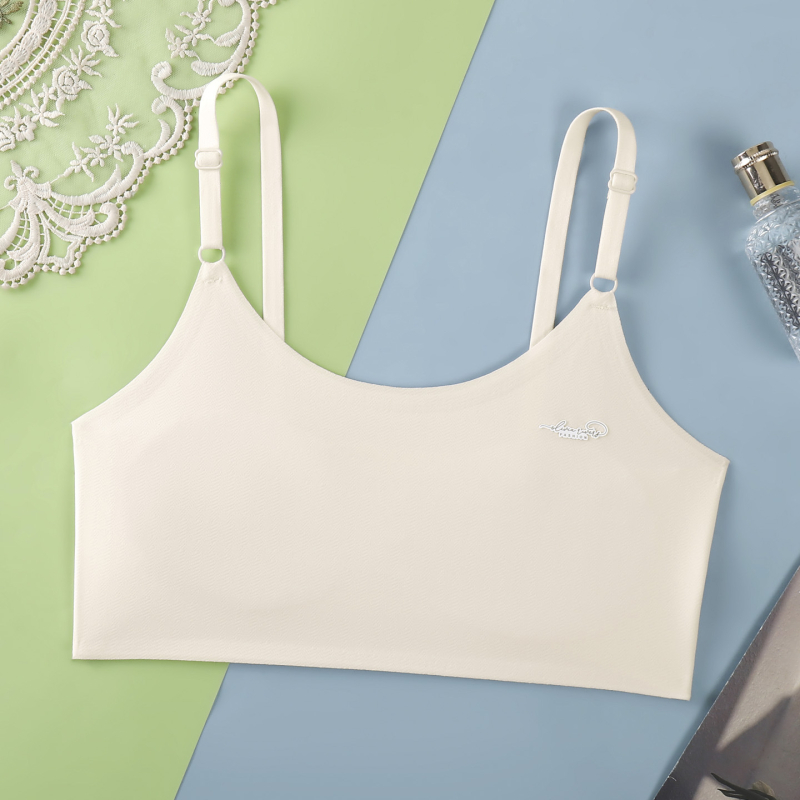 Dječja camisola za djevojčice - najlon, puna šalica, bez kostiju, podesive naramenice, podstava najlonom, prozračna Ice Silk