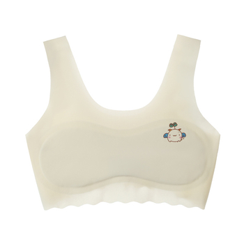 Bustier din nailon pentru fete, 12–15 ani, cupe pline, fără cupă modelată, căptușit cu bumbac, respirabil, bretele duble fixe