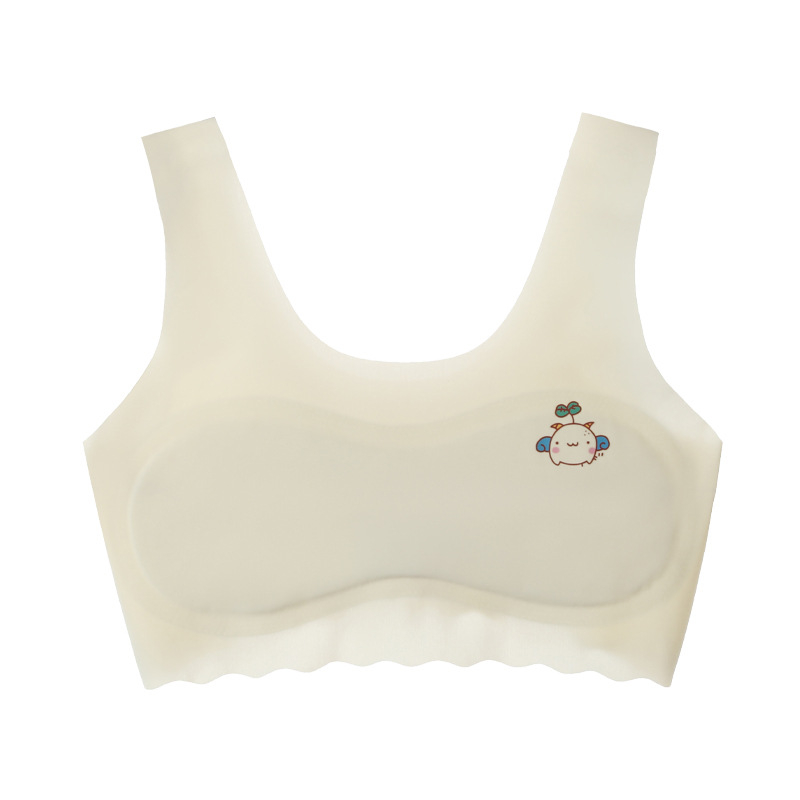 Bustier din nailon pentru fete, 12–15 ani, cupe pline, fără cupă modelată, căptușit cu bumbac, respirabil, bretele duble fixe