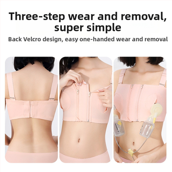 Medvilninė maitinančios liemenėlė su priekiniu užsegimu ir vieno/dviejų užtrauktukų, po gimdymo, atsiejami dvigubi dirželiai