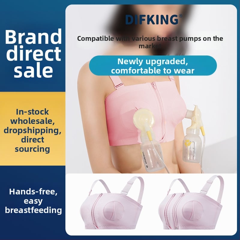 Medvilninė maitinančios liemenėlė su priekiniu užsegimu ir vieno/dviejų užtrauktukų, po gimdymo, atsiejami dvigubi dirželiai