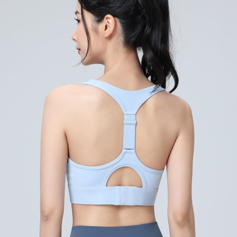 Sportinis liemenėlė jogos ir fitnesui su fiksuotais pečių dirželiais, pilnas puodelis, plonai formuojami puodeliai iš putų, nugaros trijų eilių uždarymas