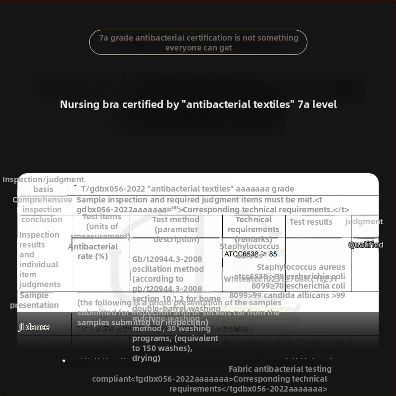 Žindymo liemenėlė su 7A antibakterine medžiaga, nailoninis audinys, plonas formuojamas puodeliai, žindymo funkcija