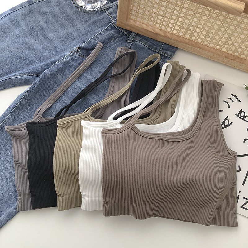 Bustier bez naramenica s tankim oblikovanim košaricama, najlonska tkanina, korejski stil, puna čašica, za uzrast 18–40 godina