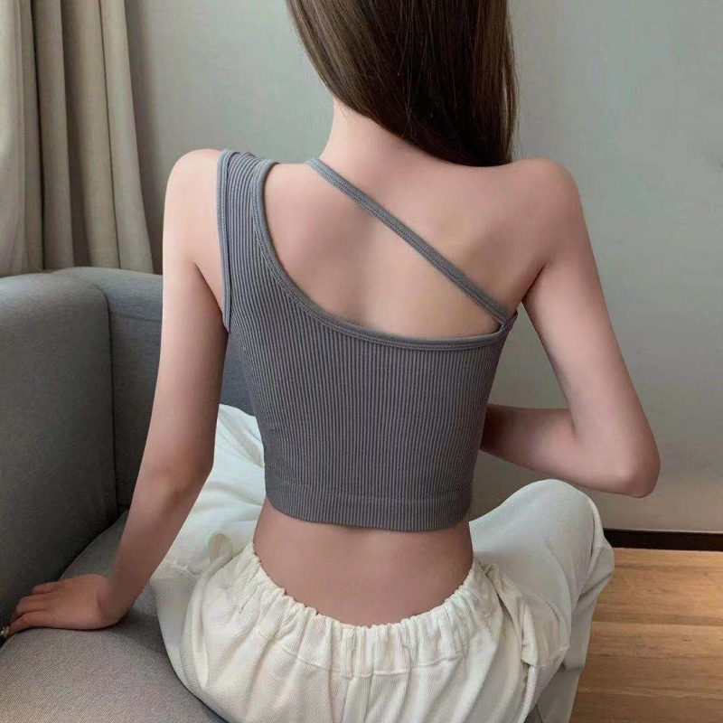 Bustier bez naramenica s tankim oblikovanim košaricama, najlonska tkanina, korejski stil, puna čašica, za uzrast 18–40 godina
