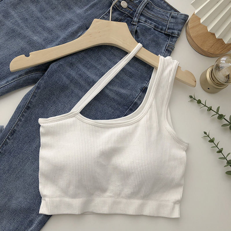 Bustier bez naramenica s tankim oblikovanim košaricama, najlonska tkanina, korejski stil, puna čašica, za uzrast 18–40 godina