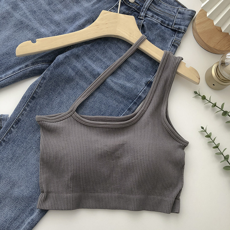 Bustier bez naramenica s tankim oblikovanim košaricama, najlonska tkanina, korejski stil, puna čašica, za uzrast 18–40 godina