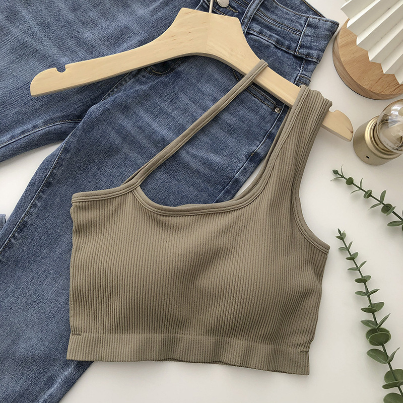Bustier bez naramenica s tankim oblikovanim košaricama, najlonska tkanina, korejski stil, puna čašica, za uzrast 18–40 godina