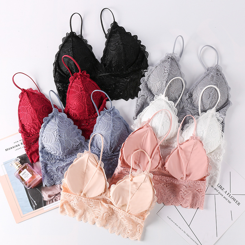 Čipkasti beznaramenasti tube top s V izrezom – 3/4 košarica, tan kalup, viskozna mješavina
