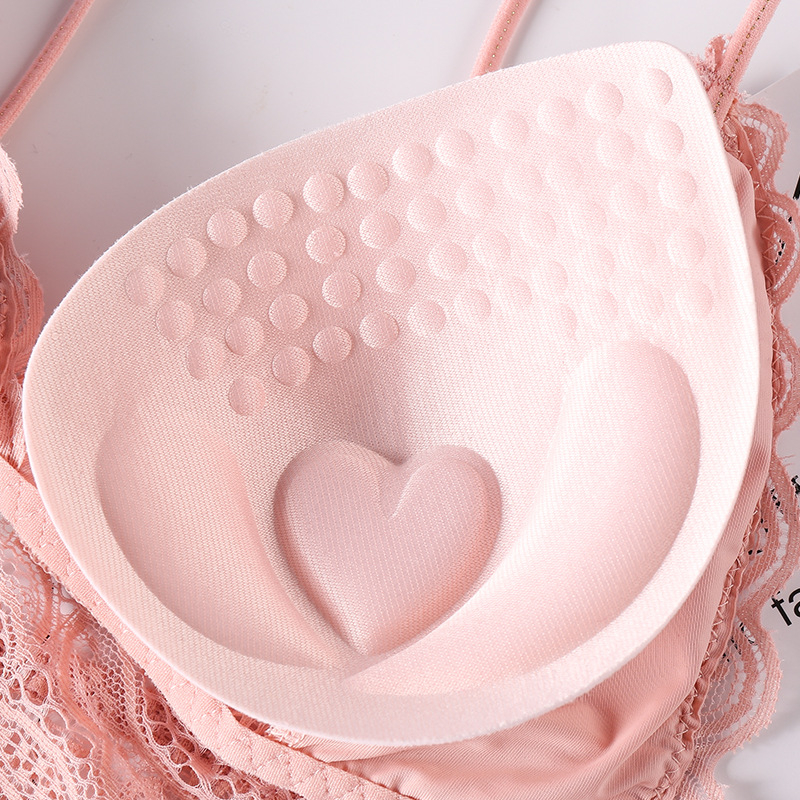 Čipkasti beznaramenasti tube top s V izrezom – 3/4 košarica, tan kalup, viskozna mješavina