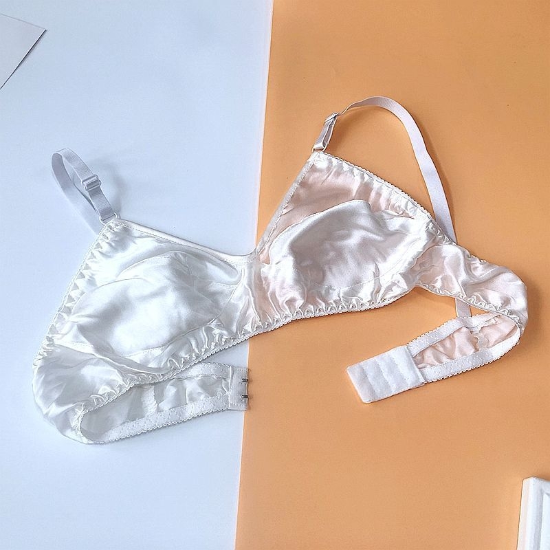 Pamukasti grudnjak s podlogom od svile dudova, stražnja dvostruka kopča, s metalnom potporom, prozračan i udoban