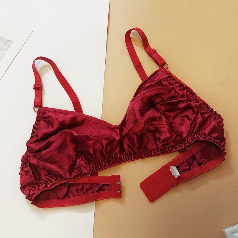 Pamukasti grudnjak s podlogom od svile dudova, stražnja dvostruka kopča, s metalnom potporom, prozračan i udoban