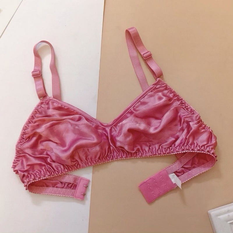 Pamukasti grudnjak s podlogom od svile dudova, stražnja dvostruka kopča, s metalnom potporom, prozračan i udoban