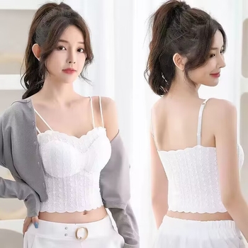 Najlon s ice silk za omatanje prsa, chest wrap/tube top, 3/4 šalice, oblikovana šalica s tankim gornjim dijelom i debljim donjim dijelom, stil remena, prozračan i udoban