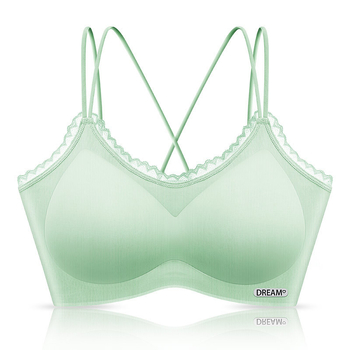 Sutien fără armături, cupă completă, cupe formate din bumbac, material respirabil nylon-elastan, bretele fixe, susținere superioară