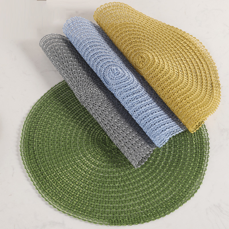 Okružne PVC podmetače za tanjure, japanski stil, jedinstven uzorak, marka White Wave Placemat