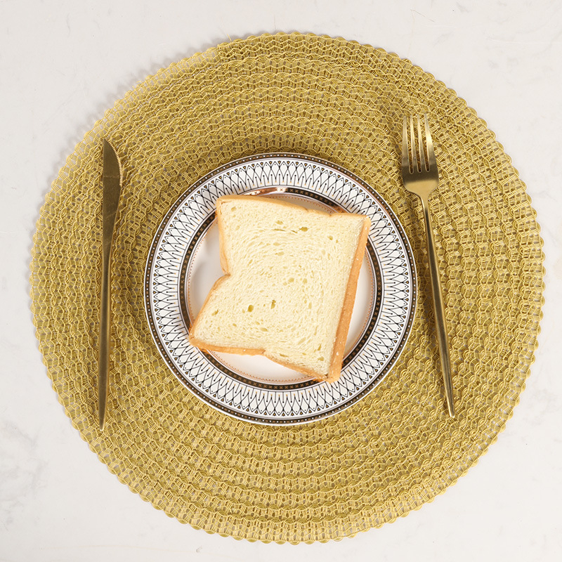 Okružne PVC podmetače za tanjure, japanski stil, jedinstven uzorak, marka White Wave Placemat