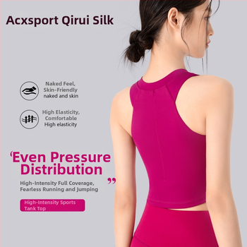 Женски спортен сутиен за висока интензивност, едноцял дизайн, основен материал нейлон, подплата спандекс, чашка 3/4, фиксирани двойни презрамки