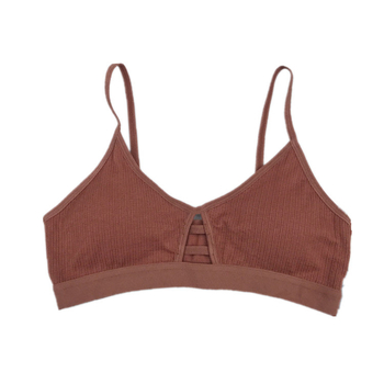 Pamukasti bralet s prozračnim dizajnom – bez žice, puna čašica s tankim oblikovanim čašicama, fiksirani dvostruki remeni, bočno kopčanje