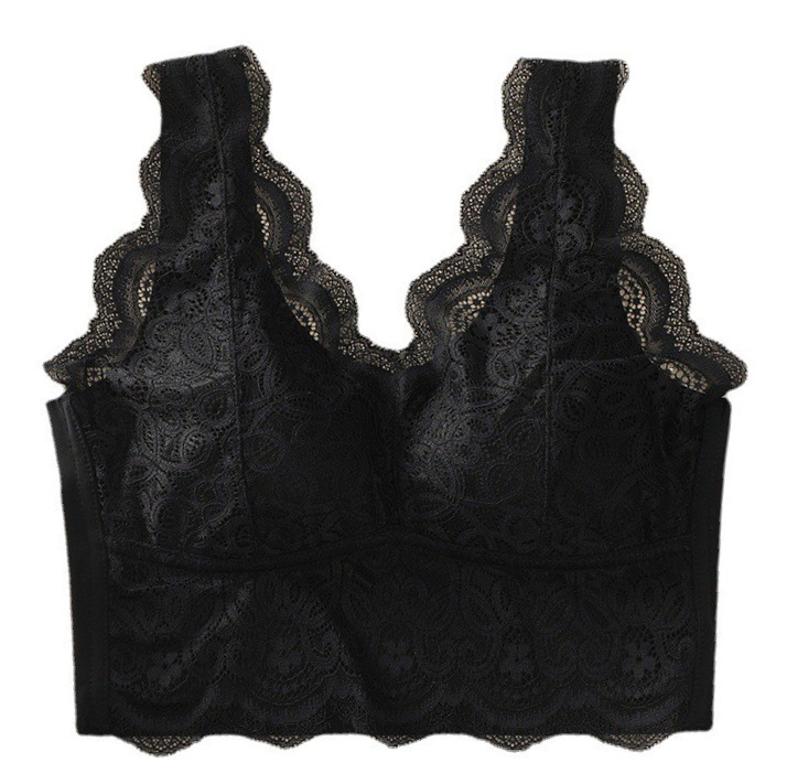 Bustier wrap od čipke i latexa, bešavno, široke naramenice, leđa u francuskom stilu, trokutasti oblik kupa, srednji oblik kupa, najlon