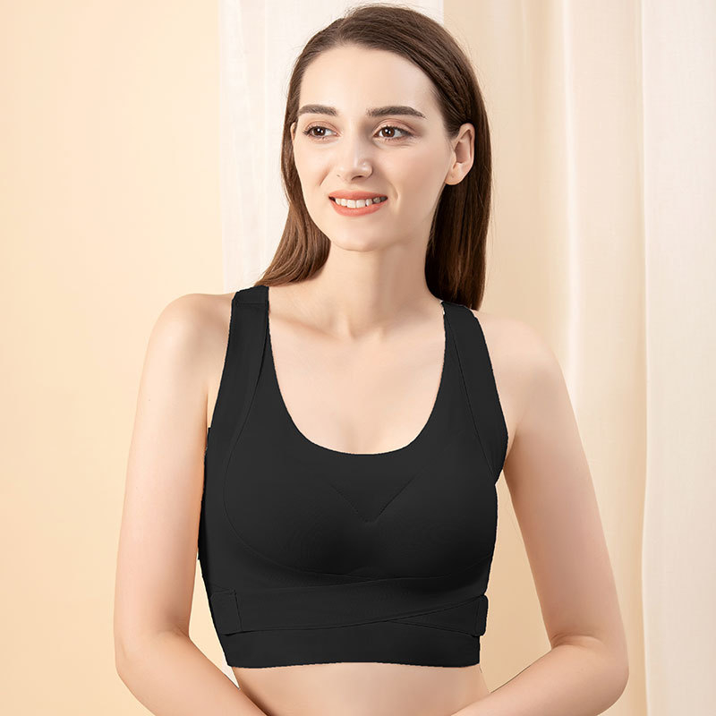 Mu Shiqi bezzični grudnjak s prednjim zatvaračem, bezšivni dizajn, puni košarica, tanok oblikovane košarice, vest stil