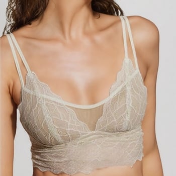 Sutien cu cupa 3/4, cupe subțiri, țesătură nylon, căptușeală din mătase de mulberry