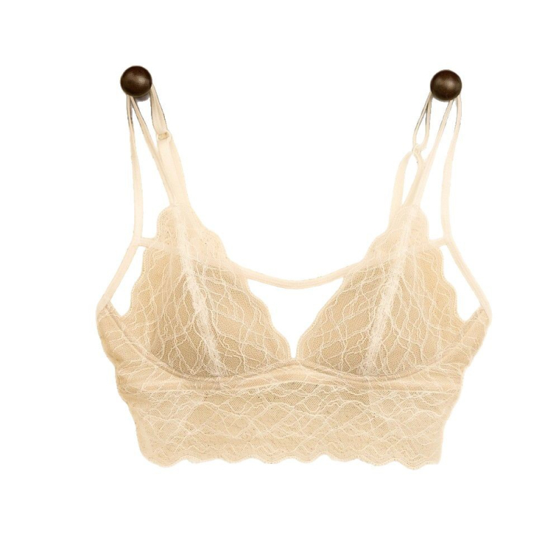 Sutien cu cupa 3/4, cupe subțiri, țesătură nylon, căptușeală din mătase de mulberry